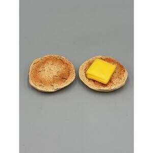 Vintage Realistic Play Food MTC Toasted Whole English Muffin 1987